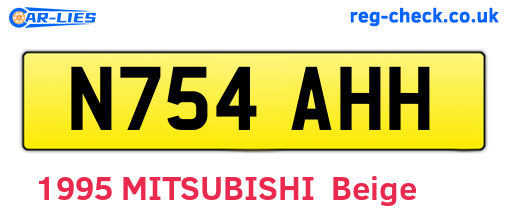 N754AHH are the vehicle registration plates.