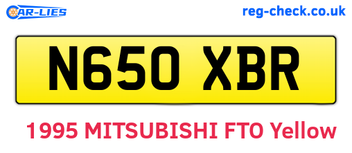 N650XBR are the vehicle registration plates.