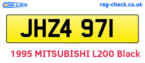 JHZ4971 are the vehicle registration plates.