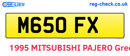 M65OFX are the vehicle registration plates.