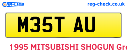 M35TAU are the vehicle registration plates.