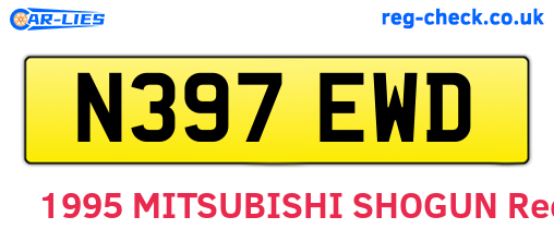 N397EWD are the vehicle registration plates.
