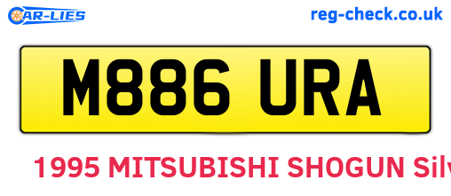 M886URA are the vehicle registration plates.