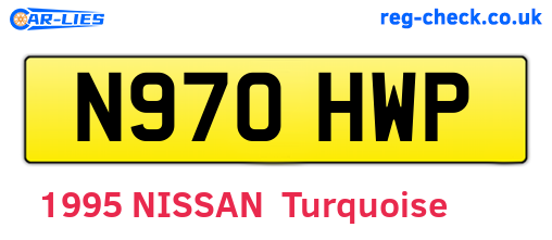 N970HWP are the vehicle registration plates.