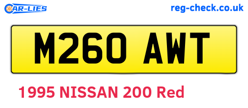M260AWT are the vehicle registration plates.