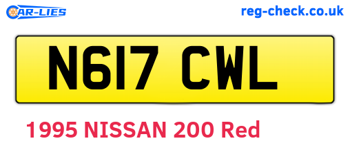 N617CWL are the vehicle registration plates.
