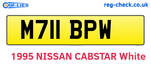 M711BPW are the vehicle registration plates.