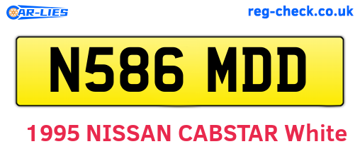 N586MDD are the vehicle registration plates.