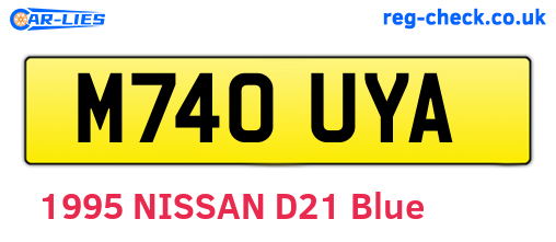 M740UYA are the vehicle registration plates.