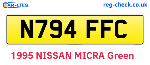 N794FFC are the vehicle registration plates.
