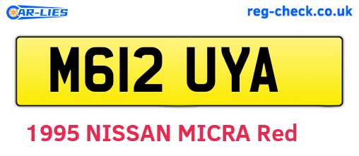 M612UYA are the vehicle registration plates.