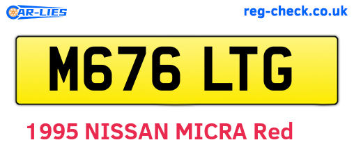 M676LTG are the vehicle registration plates.