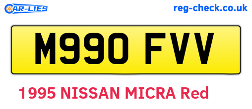 M990FVV are the vehicle registration plates.