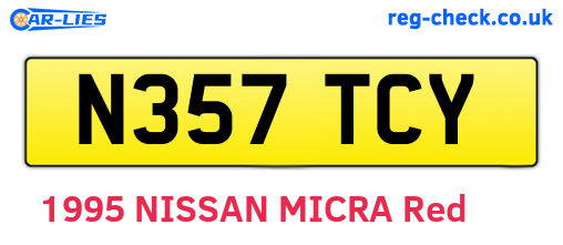 N357TCY are the vehicle registration plates.