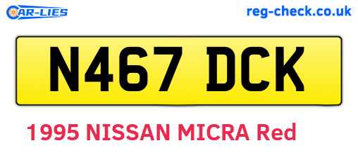 N467DCK are the vehicle registration plates.