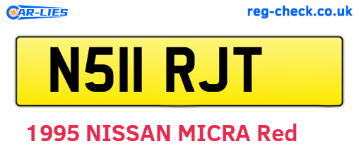 N511RJT are the vehicle registration plates.