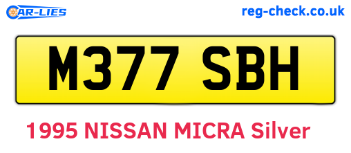 M377SBH are the vehicle registration plates.