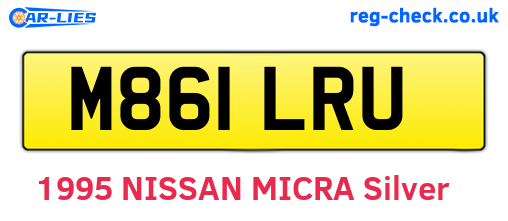 M861LRU are the vehicle registration plates.