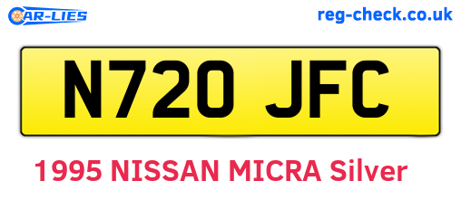 N720JFC are the vehicle registration plates.