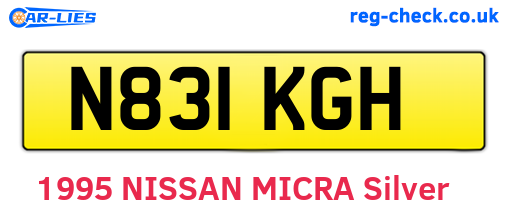 N831KGH are the vehicle registration plates.