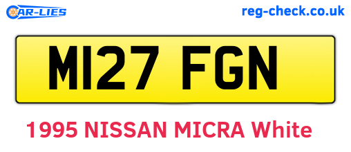 M127FGN are the vehicle registration plates.
