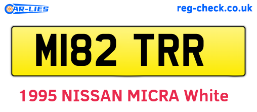 M182TRR are the vehicle registration plates.