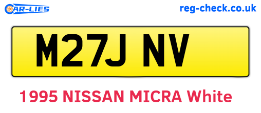 M27JNV are the vehicle registration plates.