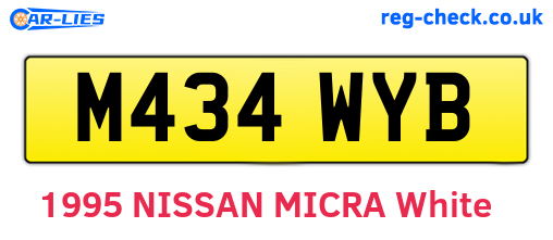 M434WYB are the vehicle registration plates.