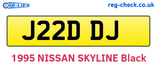 J22DDJ are the vehicle registration plates.