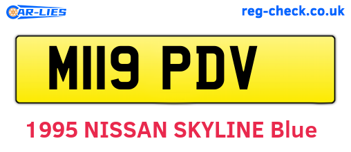 M119PDV are the vehicle registration plates.