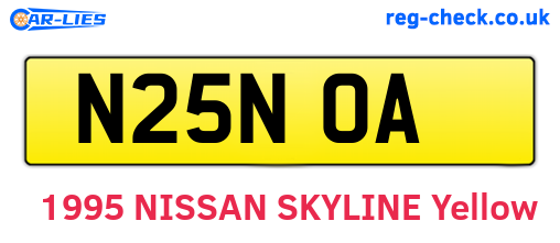 N25NOA are the vehicle registration plates.