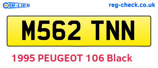 M562TNN are the vehicle registration plates.