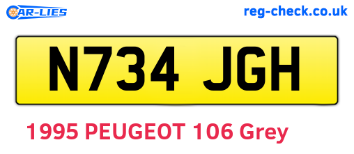 N734JGH are the vehicle registration plates.