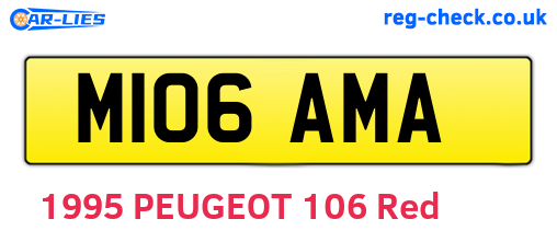 M106AMA are the vehicle registration plates.