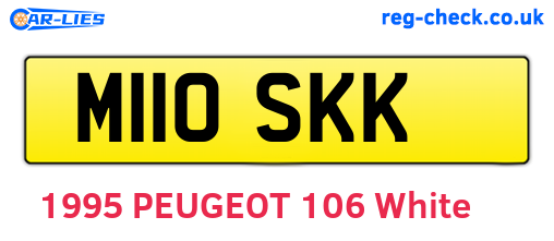 M110SKK are the vehicle registration plates.