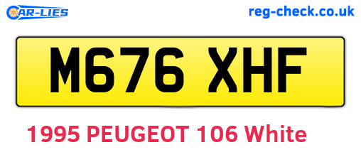 M676XHF are the vehicle registration plates.