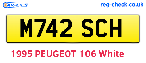M742SCH are the vehicle registration plates.