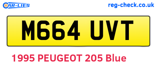 M664UVT are the vehicle registration plates.