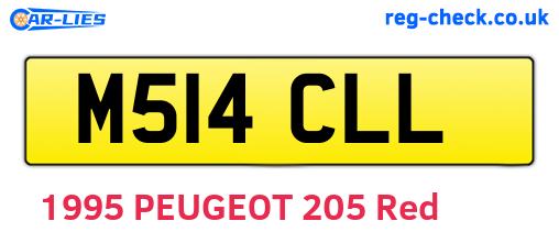 M514CLL are the vehicle registration plates.