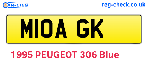 M10AGK are the vehicle registration plates.