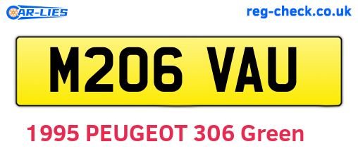 M206VAU are the vehicle registration plates.