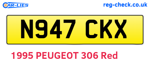 N947CKX are the vehicle registration plates.