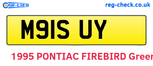 M91SUY are the vehicle registration plates.