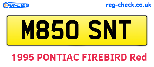 M850SNT are the vehicle registration plates.