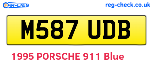 M587UDB are the vehicle registration plates.