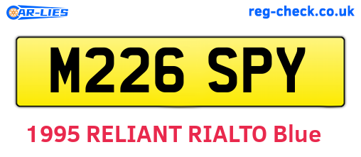 M226SPY are the vehicle registration plates.