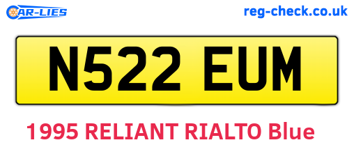 N522EUM are the vehicle registration plates.
