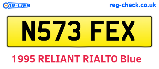 N573FEX are the vehicle registration plates.
