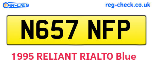 N657NFP are the vehicle registration plates.