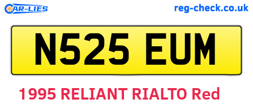 N525EUM are the vehicle registration plates.